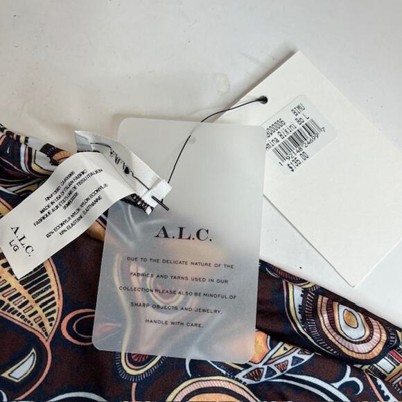 ALC NEW Amina Brown Abstract Bikini Bottom Large - Picture 5 of 7